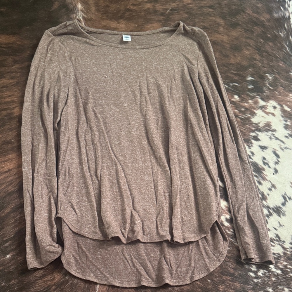 Old Navy Women's Taupe Long Sleeve Top